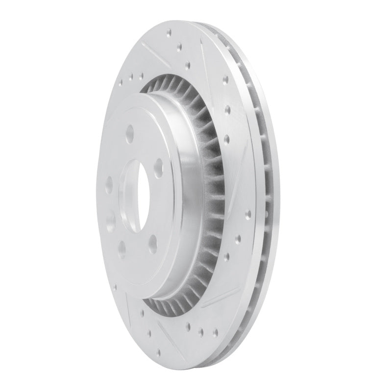 DFC 10-17 Volvo XC60 Rear Right Drilled & Slotted Silver Brake Rotor