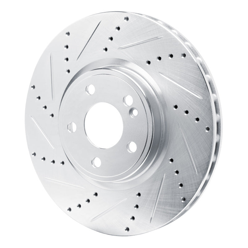 DFC 19-25 Mercedes-Benz GLA250 (USA/Canada) Front Left Drilled & Slotted Silver Brake Rotor
