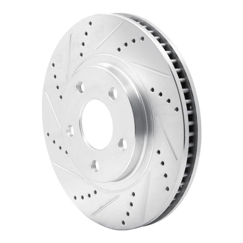 R1 97-05 Buick Park Avenue Front Left Drilled & Slotted Silver Brake Rotor