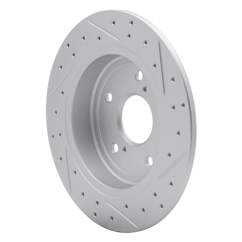 R1 07-14 Suzuki Sx4 Crossover Rear Left Drilled & Slotted Geo-Carbon Rotor