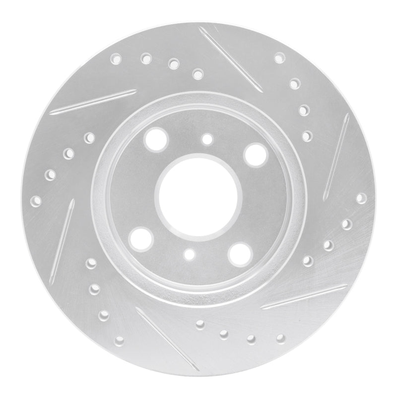 DFC 91-99 Toyota Tercel Front Left Drilled & Slotted Silver Brake Rotor