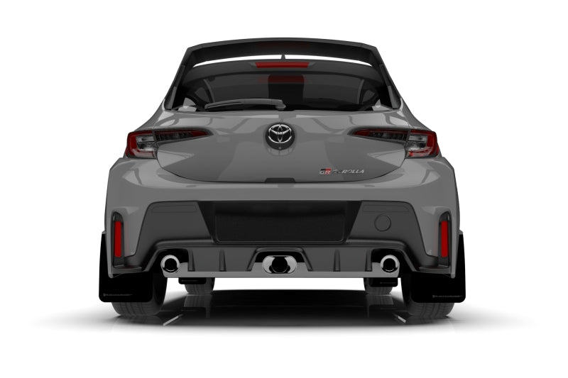 Rally Armor 23-26 Toyota GR Corolla Black Mud Flap w/Light Blue Logo
