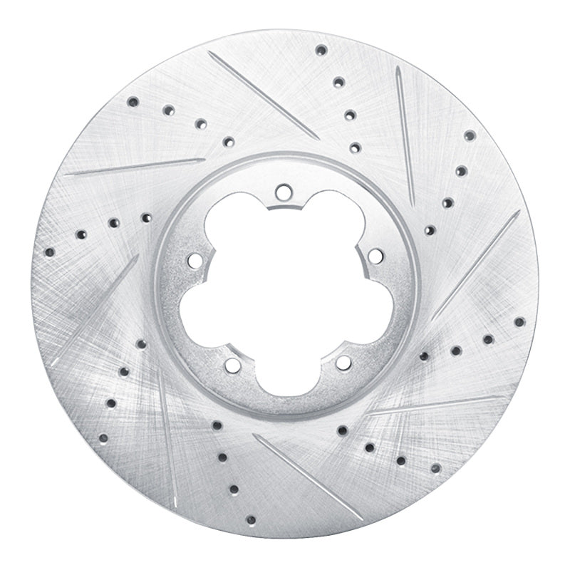 DFC 14-19 Ford Transit-350/SRW Front Right Drilled & Slotted Silver Brake Rotor