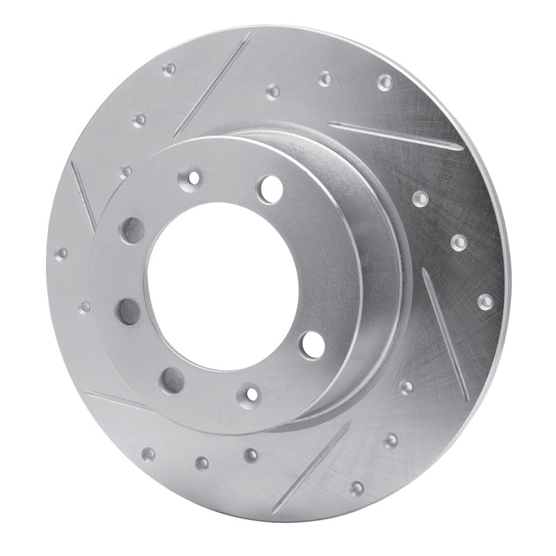 R1 69-87 Saab 99 Rear Left Front Left Drilled & Slotted Silver Brake Rotor