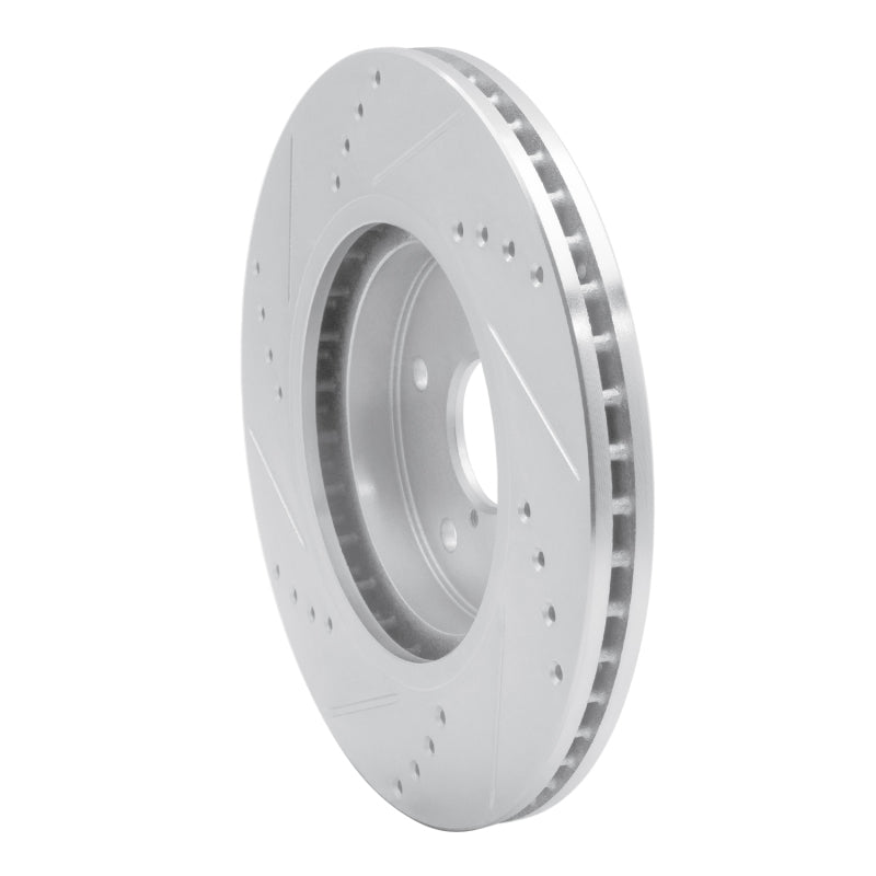 R1 19-24 Subaru Forester Front Right Drilled & Slotted Silver Brake Rotor