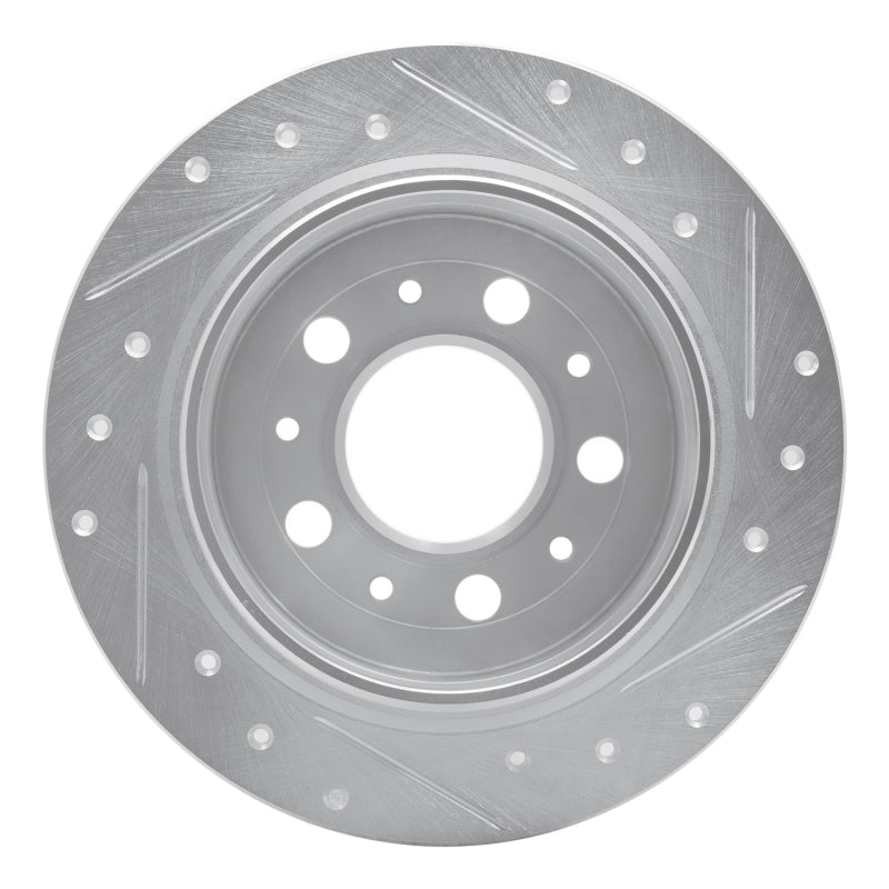 DFC 95-97 Volvo 960 Rear Left Drilled & Slotted Silver Brake Rotor