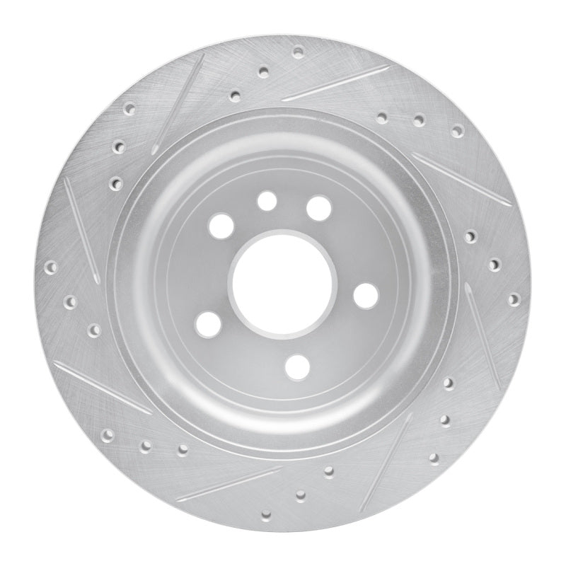 DFC 10-17 Volvo XC60 Rear Right Drilled & Slotted Silver Brake Rotor