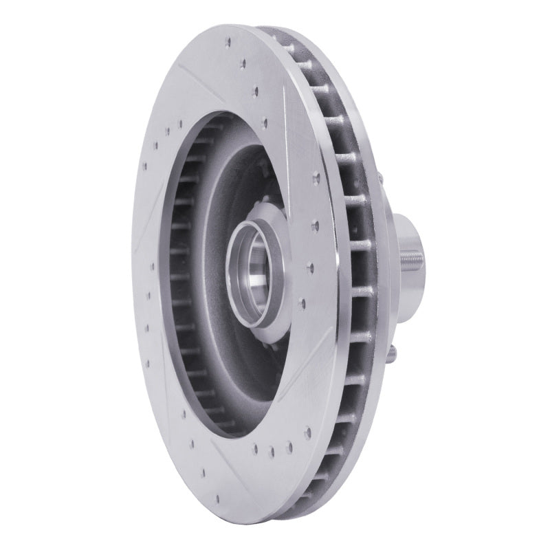 DFC 69-73 Chrysler New Yorker Front Left Drilled & Slotted Silver Brake Rotor