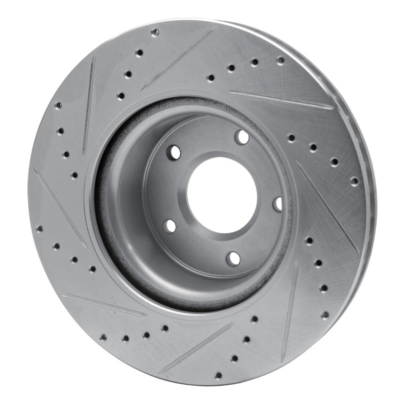 DFC 05-06 Pontiac GTO Front Right Drilled & Slotted Silver Brake Rotor