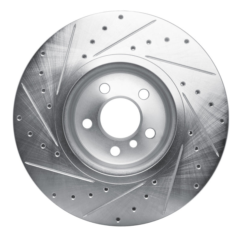 R1 18-25 BMW 430I Gran Coupe Front Right Drilled & Slotted Silver Brake Rotor