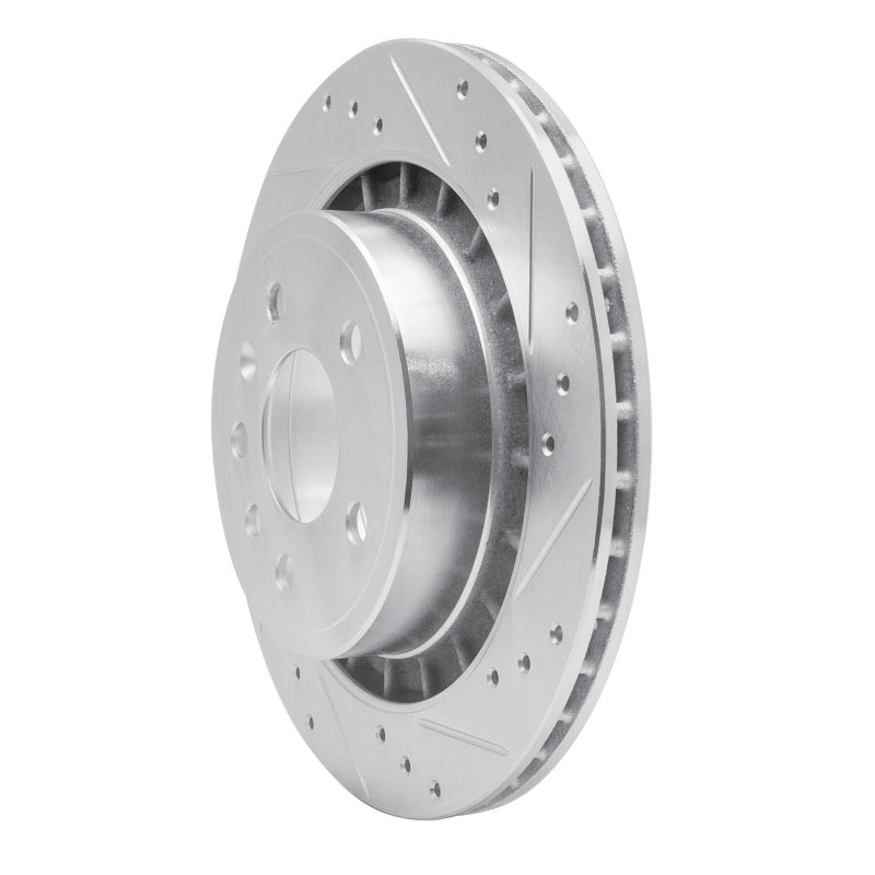 DFC 02-10 Saab 9-5 Rear Right Drilled & Slotted Silver Brake Rotor