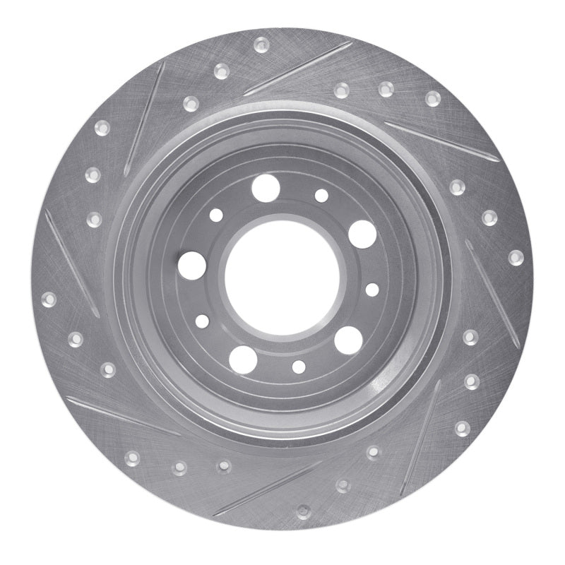 DFC 99-09 Volvo S60/XC70/S80/V70 Rear Right Drilled & Slotted Silver Brake Rotor