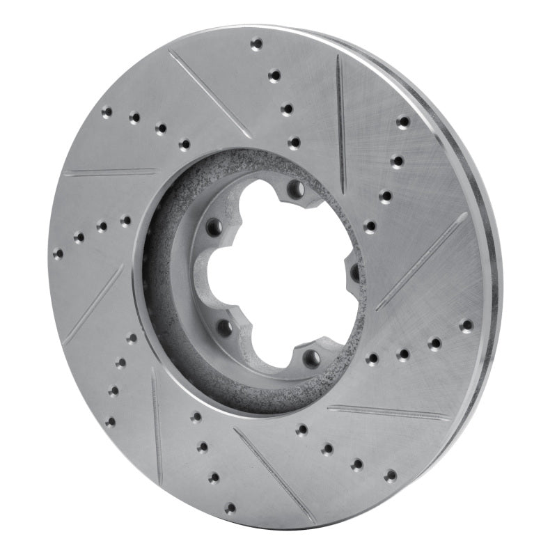 R1 15-25 Ford Transit-350 HD/DRW Front Left Drilled & Slotted Silver Brake Rotor