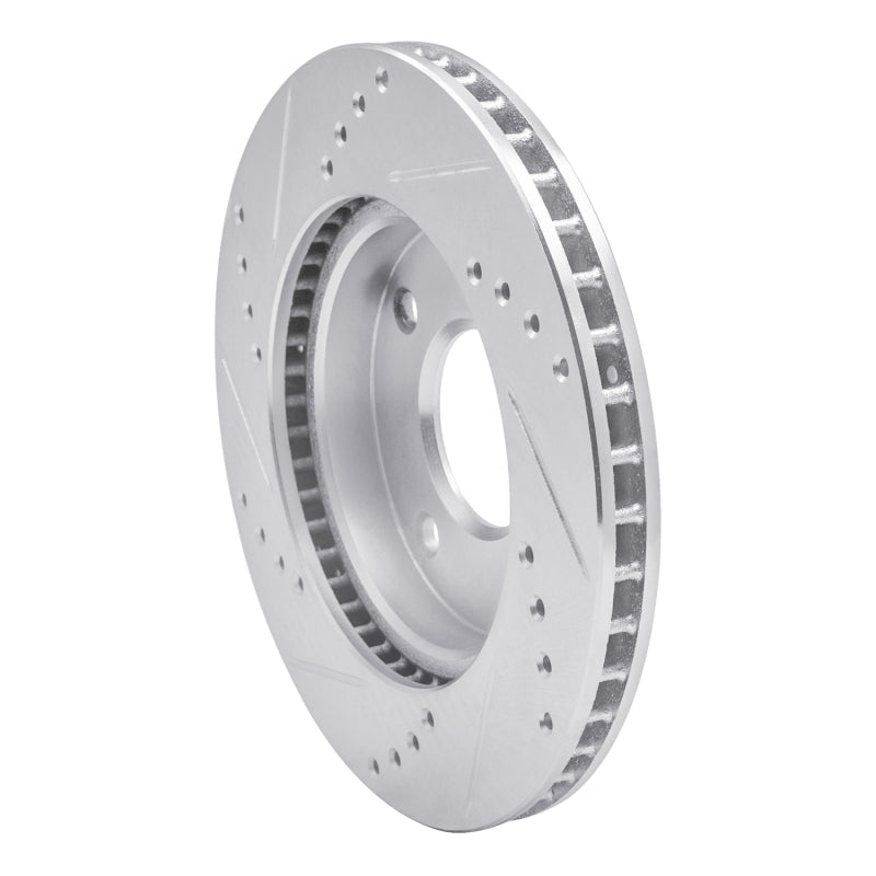 R1 07-17 Nissan TIIDA (Mexico) Front Right Drilled & Slotted Silver Brake Rotor