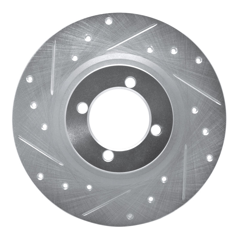DFC 67-76 BMW 1600 Front Left Drilled & Slotted Silver Brake Rotor