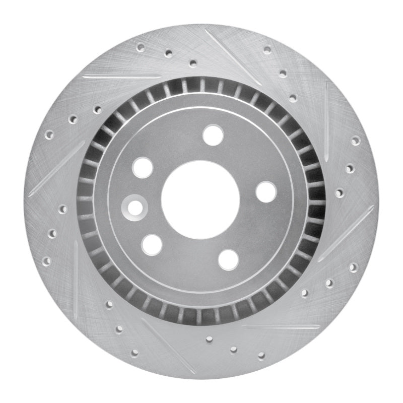 DFC 10-17 Volvo XC60 Rear Right Drilled & Slotted Silver Brake Rotor