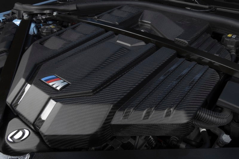 Dinan 21-27 BMW M2/M3/M4 (G80/G82/G87) Matte Carbon Fiber Engine Cover w/Gloss Accents