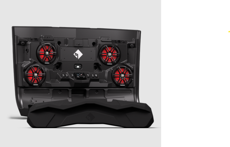 Rockford Fosgate Polaris Ranger 18+ 2 Seat Overhead Audio Solution - Front Panel Only