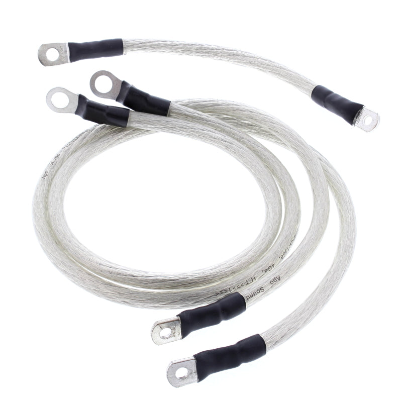 All Balls Racing 80-81 Harley-Davidson FLH Electra Glide Battery Cable Kit Clear