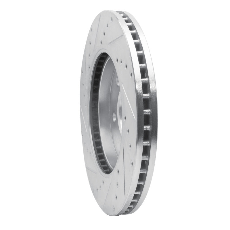 R1 02-06 Ford Expedition Front Right Drilled & Slotted Silver Brake Rotor