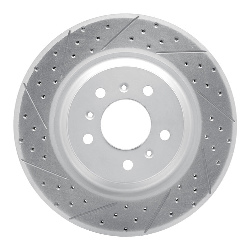 R1 06-16 Buick Lucerne Front Left Drilled & Slotted Geo-Carbon Rotor