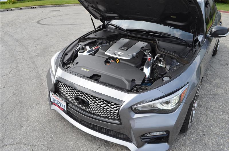 Injen 14 Infiniti Q50 3.7L V6 Polished Dual Short Ram Intake w/ MR Techn and Heat Shields