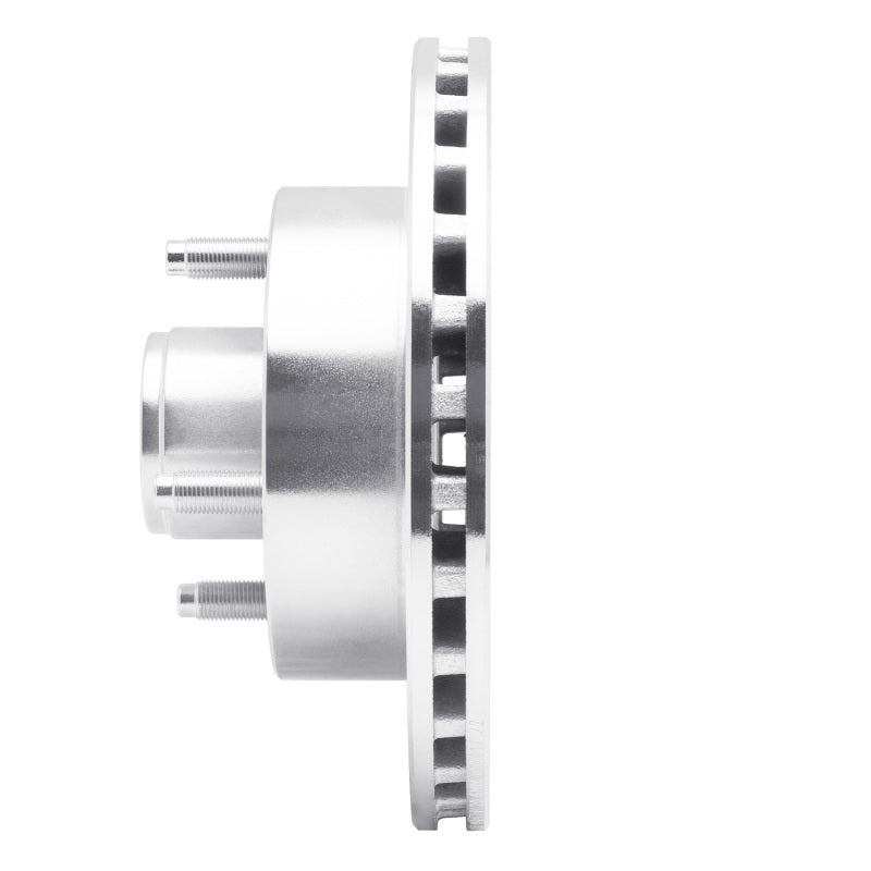 R1 79-81 Ford Mustang Front Right Drilled & Slotted Silver Brake Rotor