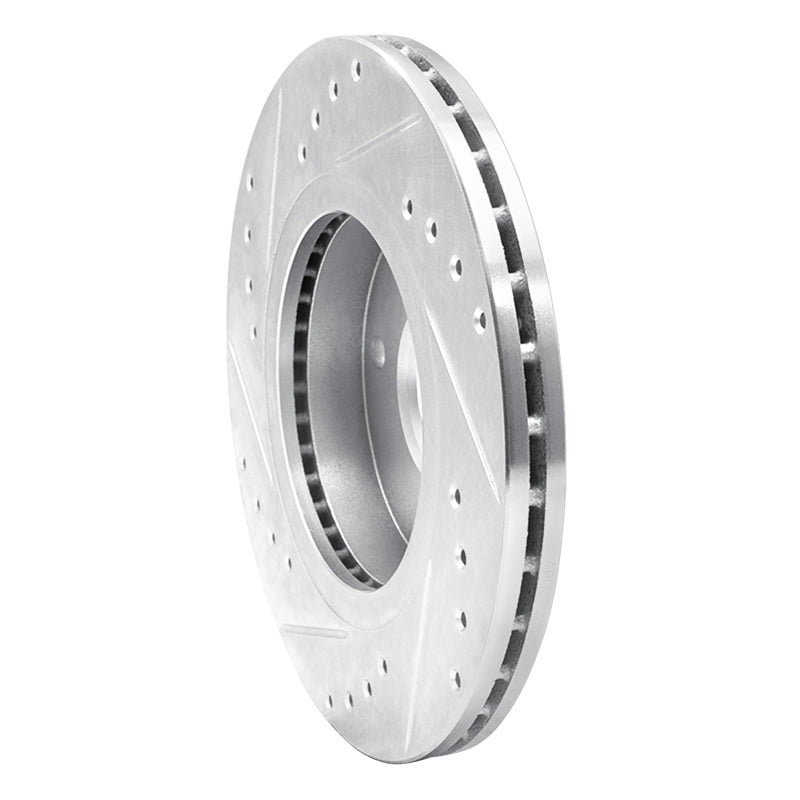 DFC 90-92 Infiniti M30 Front Right Drilled & Slotted Silver Brake Rotor