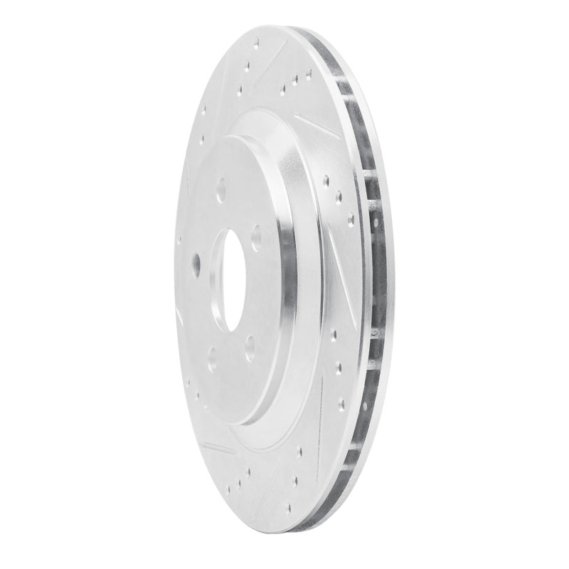 R1 04-07 Ford Freestar Rear Left Drilled & Slotted Silver Brake Rotor