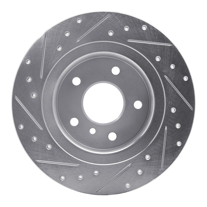 DFC 94-04 Land Rover Range Rover Rear Right Drilled & Slotted Silver Brake Rotor