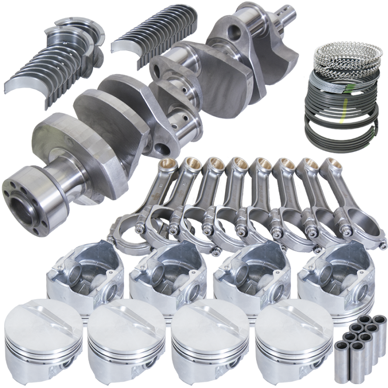 Eagle Chevy 350 1Pc 3.750in Crank 5.700in I-Beam Rod 4.040in Pistons 168 Tooth FP Balanced Assembly