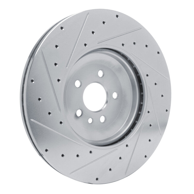 DFC 21-25 Jaguar F-Pace Front Right Drilled & Slotted Silver Brake Rotor