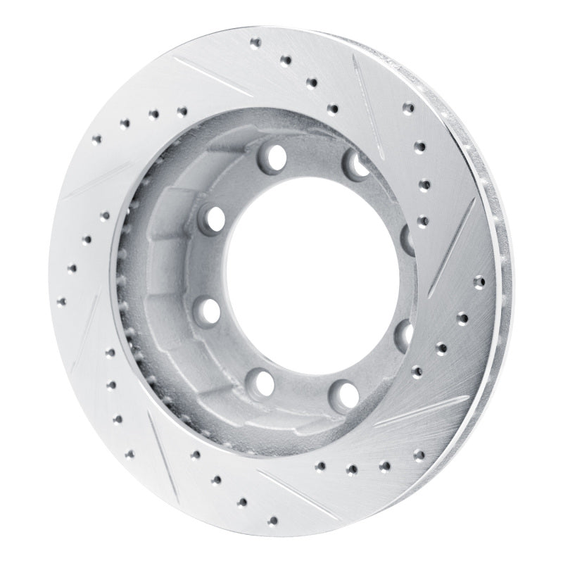 DFC 77-79 Ford F-350 4WD (Excl Super Duty) Front Left Drilled & Slotted Silver Brake Rotor