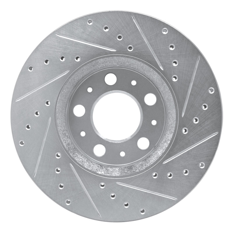 DFC 99-09 Volvo S60/S80/V70/XC70 Front Left Drilled & Slotted Silver Brake Rotor
