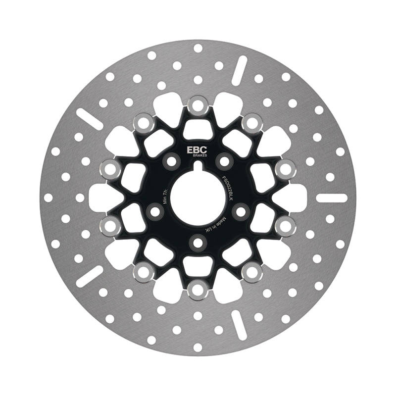 EBC 87-99 Harley-Davidson Dyna FXD/L/WG/FXR/S/T/D/FXLR Front Black Chrome Rotor