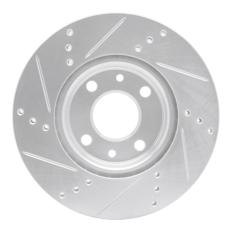 R1 09-19 Dodge Vision (Mexico) Front Right Drilled & Slotted Silver Brake Rotor