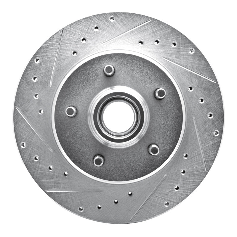R1 90-02 Chevrolet ASTRO Front Left Drilled & Slotted Silver Brake Rotor