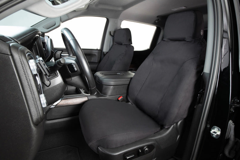 Covercraft 19-24 Chevrolet Silverado Polycotton SeatSaver Custom Front Row Seat Covers - Charcoal