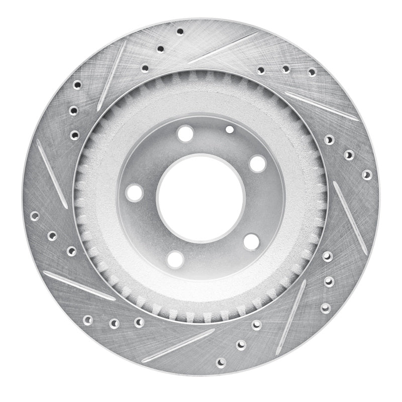 DFC 93-95 Mazda RX-7 Rear Right Drilled & Slotted Silver Brake Rotor