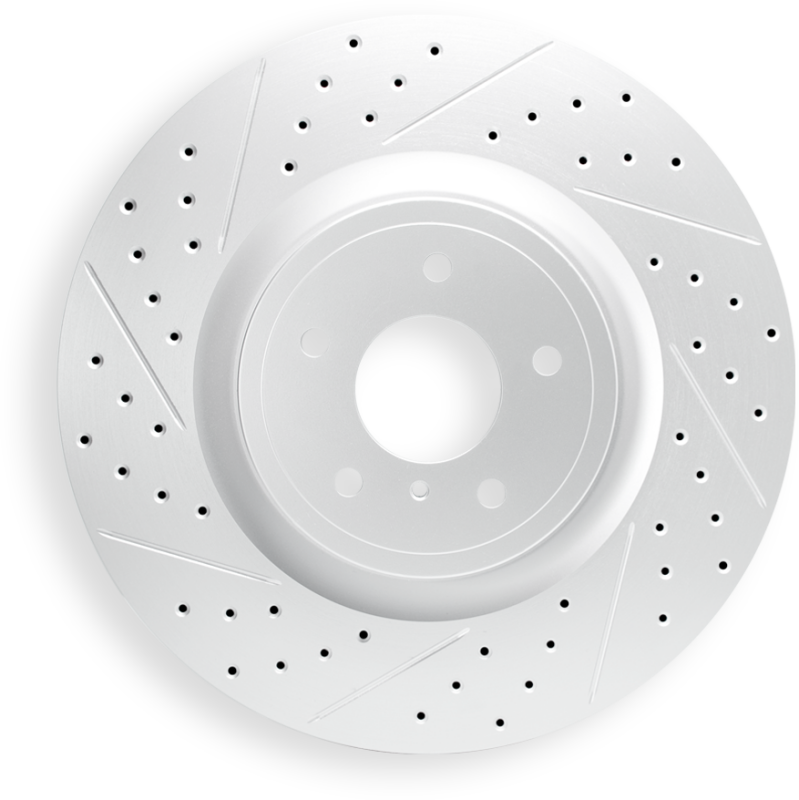 R1 22-25 Jeep Grand Cherokee Front Left Drilled & Slotted Geo-Carbon Rotor