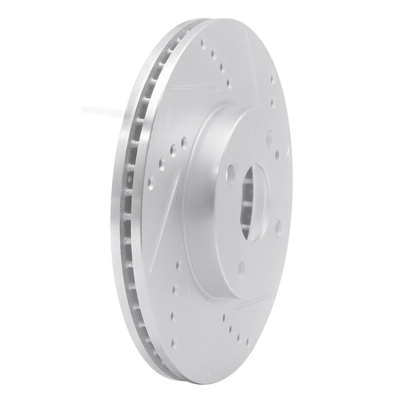 R1 16-25 Mazda 2 (Mexico) Front Right Drilled & Slotted Silver Brake Rotor