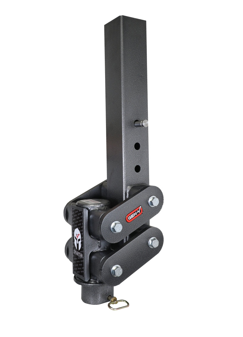 Gen-Y Spartan Torsion-Flex 2.5in Offset 4in SQ Tube Gooseneck 2-5/16in Coupler Standard Height