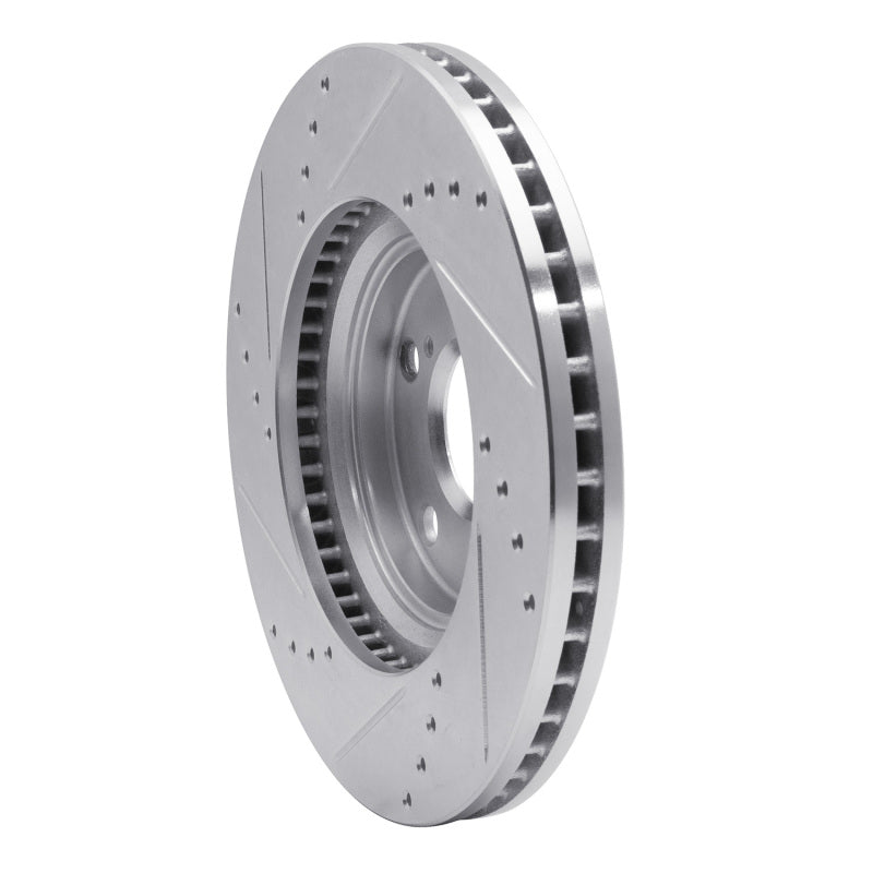 R1 99-07 Lexus ES300 Front Right Drilled & Slotted Silver Brake Rotor