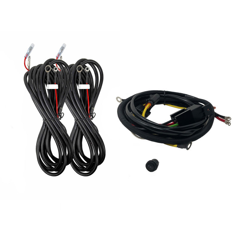 KC HiLiTES Platform One Profile SideCast 4-Light Wiring Kit for 10-25 Toyota 4Runner
