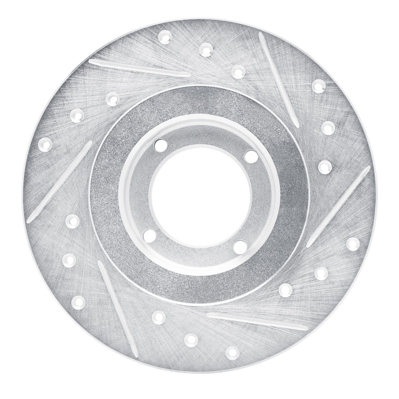 DFC 81-84 Toyota Starlet Front Left Drilled & Slotted Silver Brake Rotor