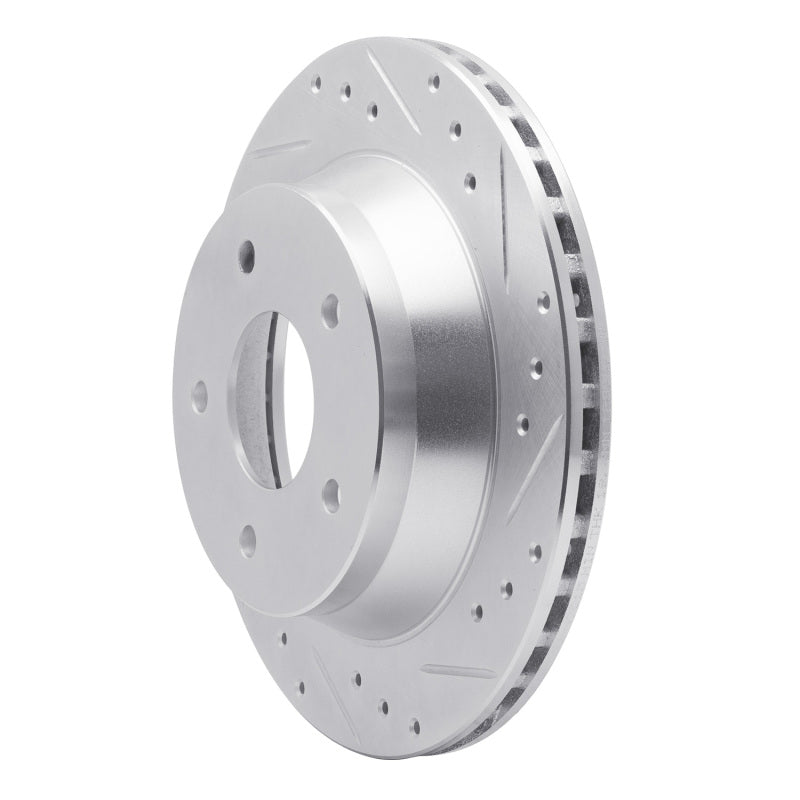 R1 84-87 Chevrolet Corvette Front Right Drilled & Slotted Silver Brake Rotor