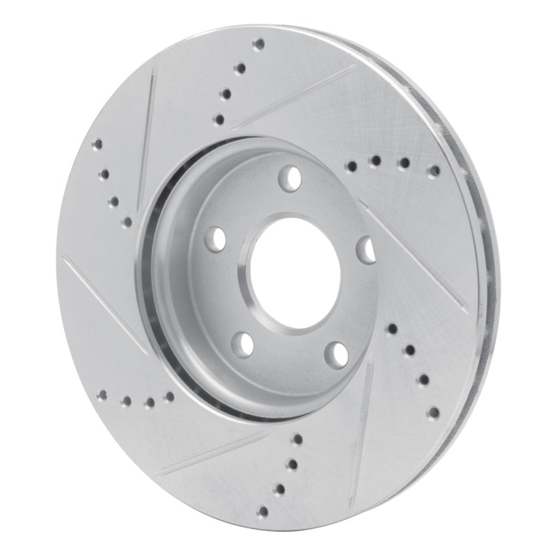 R1 12-18 Ford C-MAX Front Right Drilled & Slotted Silver Brake Rotor