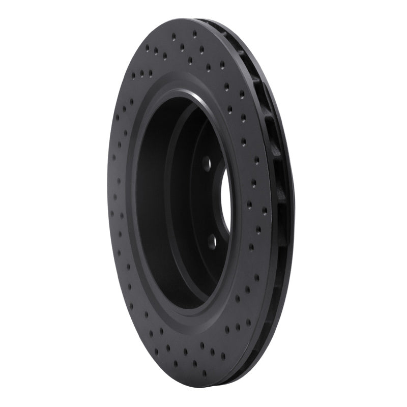 R1 95-99 BMW M3 E36 Rear Right Drilled Black Brake Rotor