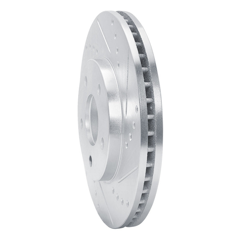 R1 06-11 Chevrolet HHR Front Right Drilled & Slotted Silver Brake Rotor