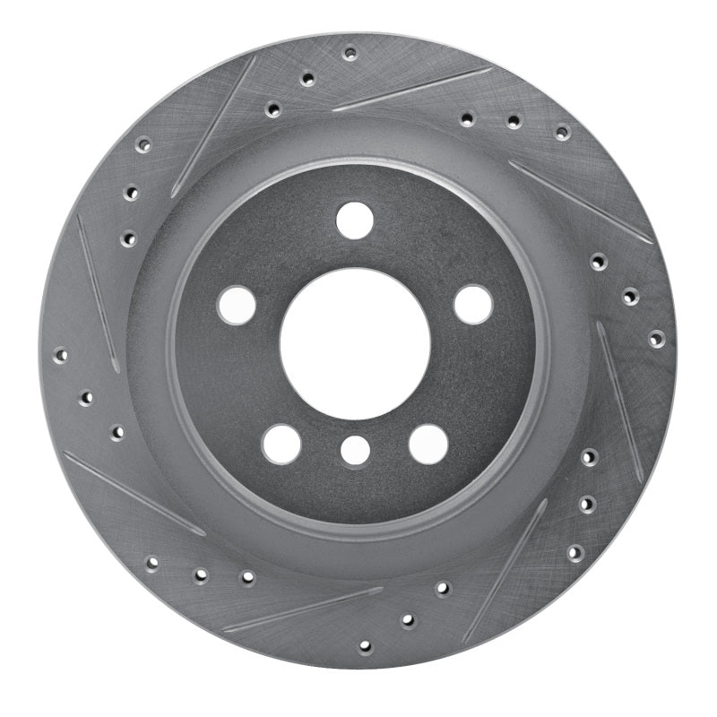 R1 16-26 BMW 228I Gran Coupe Rear Left Drilled & Slotted Silver Brake Rotor